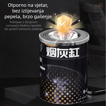 Pepeljara s konusnim dizajnom, otporna na vjetar, velika kapaciteta za dnevni boravak ili ured, graviranje, marka Lishuang, šifra 730257040169