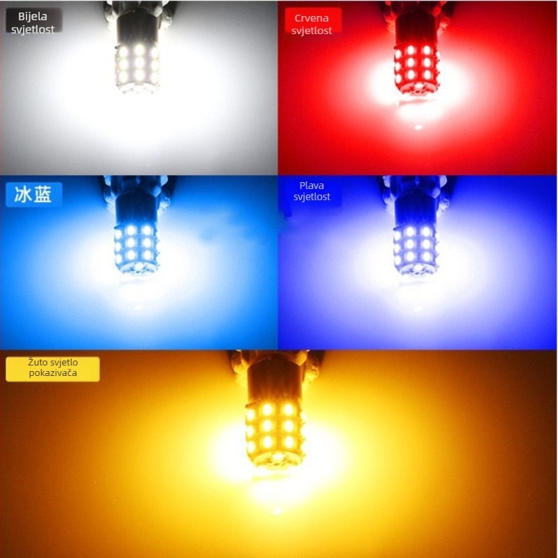 YC LED T10 dvobojna motociklistička svjetlosna signalizacija — univerzalna, 2.5W, 12V, aluminijsko kućište