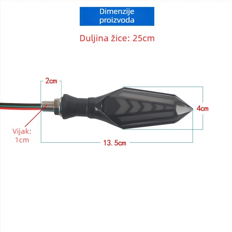Motociklistička LED pokazivač smjera 12V 2W 5000K, model Hj030-C