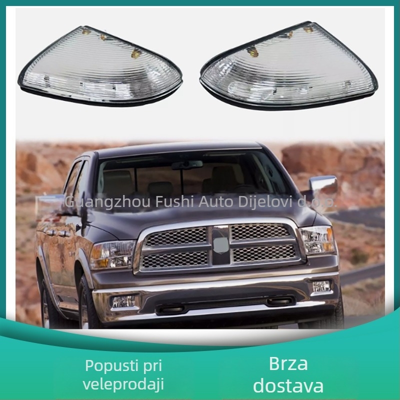 Svjetlo signalnog pokazivača za retrovizor Dodge Ram 1500/2500, 2009-2018, 12V, ABS+PC, Model FSD-090, Dio 68064948AA/68064949AA