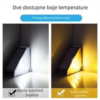 DS-W03 Solarni vrtni svjetiljka za vanjske stepenice – LED, IP65, 0.5W, 1.2V, 6–12 sati osvjetljenja