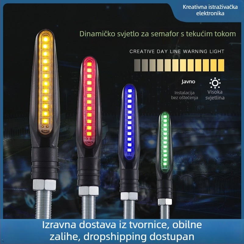 LED migavac za motocikl – skretanje, 12V, ABS/akril, Model CY2019011501, prilagodljivo