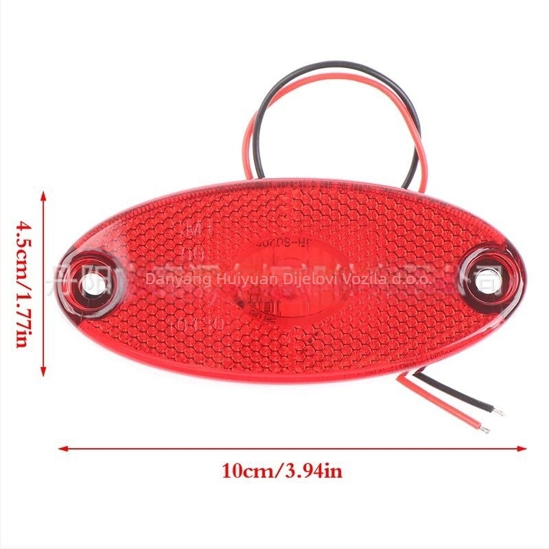 LED bočna svjetiljka za kamione – 1-LED ovalna, Hy-193, 12V, ABS/AS, 50.000 sati