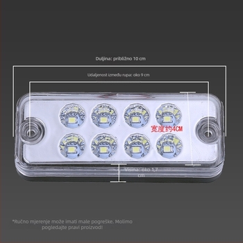 24V8 LED bočno svjetlo kamiona – LED, 8 LED-ova, kućište od polikarbonata, 6000K, za kamione i kombije
