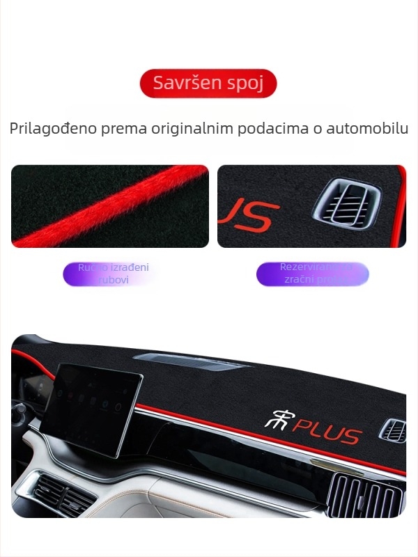 Podložak za središnju konzolu s zaštitom od sunca za BYD Song Plus DMI Mi verziju, poliester