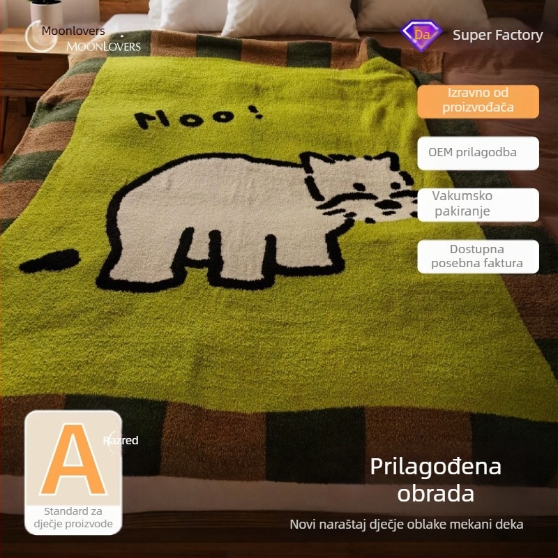 Deka za sofu za kategoriju majčinstva i djece — polu velur, geometrijski uzorak, vunasto-kašmir pokrivač, moderni minimalistički stil, težina 800–999 g