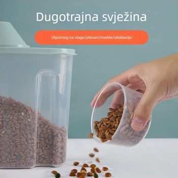 Spremnik za hranu za kućne ljubimce – zatvoren, otporan na vlagu, PP materijal, kapacitet 1.9–2.5 L, Kelly marka, licencirana privatna marka