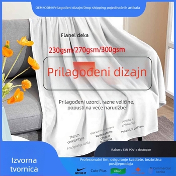Poliesterska deka s digitalnim tiskom i prilagodbom uzorka (840 g, proljeće–jesen)