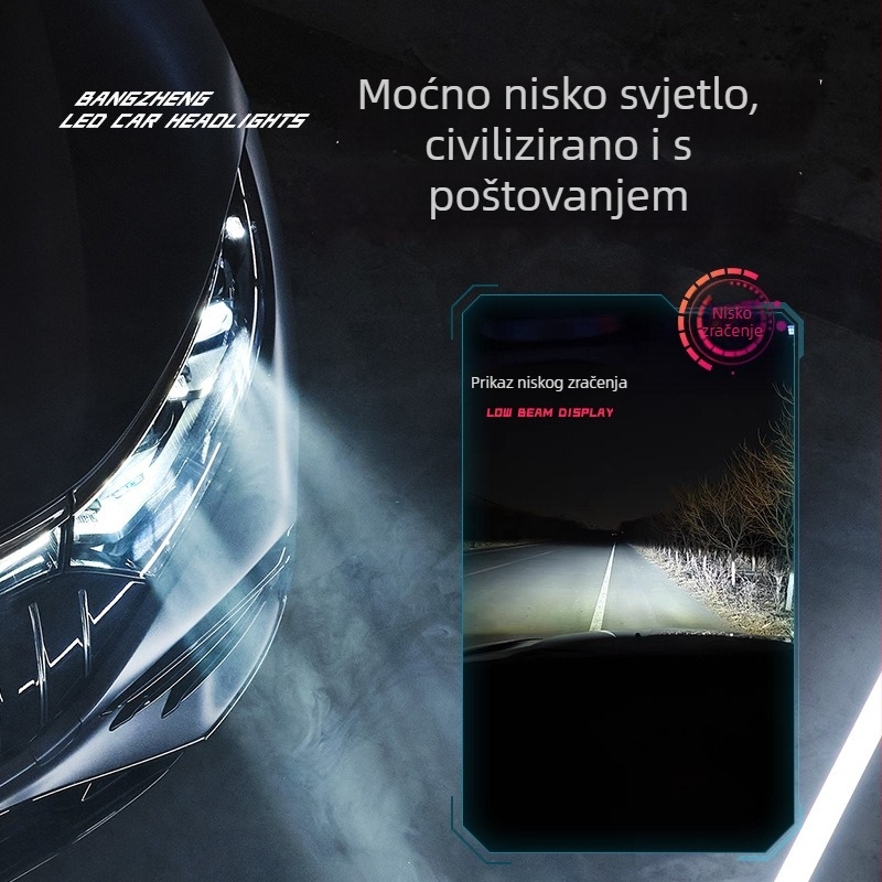 EMPELAM LED prednja svjetla za automobil, 240W, 12V, 10A, IP68, 30.000 sati života, univerzalna kompatibilnost