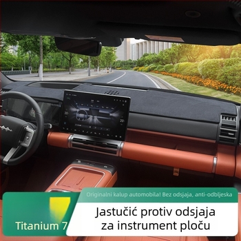 Semiš podloga za zaštitu od sunca središnjeg instrument ploče, kompatibilna s 25 modela Fangcheng Leopard Titanium 7