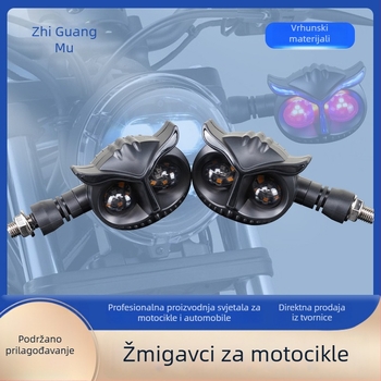 Motociklističke LED indikatorske svjetiljke s Cat-Eye lećom – 0,9 W, 12 V, model 231117, vijek trajanja 30000 h