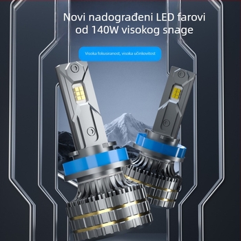 LED prednja svjetla za automobil M9 Pro poboljšana verzija s fokusnim snopom, 140W po paru, 9–32V, 12000 lm, IP68, 30000 h