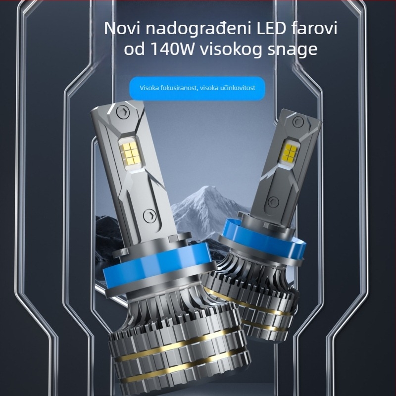LED prednja svjetla za automobil M9 Pro poboljšana verzija s fokusnim snopom, 140W po paru, 9–32V, 12000 lm, IP68, 30000 h