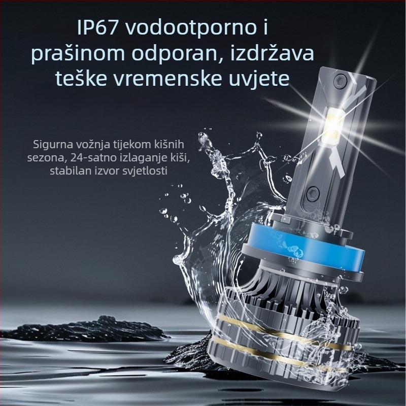 LED prednja svjetla za automobil M9 Pro poboljšana verzija s fokusnim snopom, 140W po paru, 9–32V, 12000 lm, IP68, 30000 h
