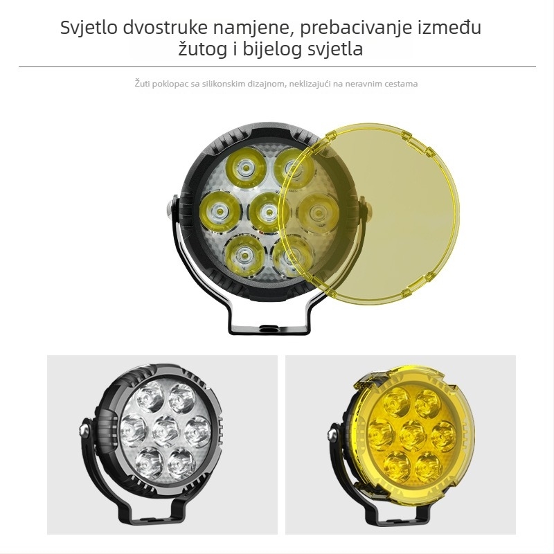 LED reflektor prednjeg branika za off-road vozilo — 60W, 3500lm, usmjeren snop, aluminijska legura + nehrđajući čelik, trajnost >50.000 sati