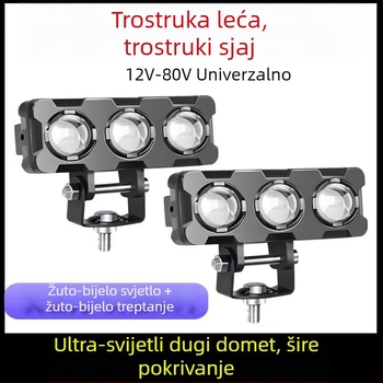 LED far za električna vozila – Model C26, kućište od livenog aluminija, širok napon 9–80V, 3A struja, izuzetno jasni LED reflektor