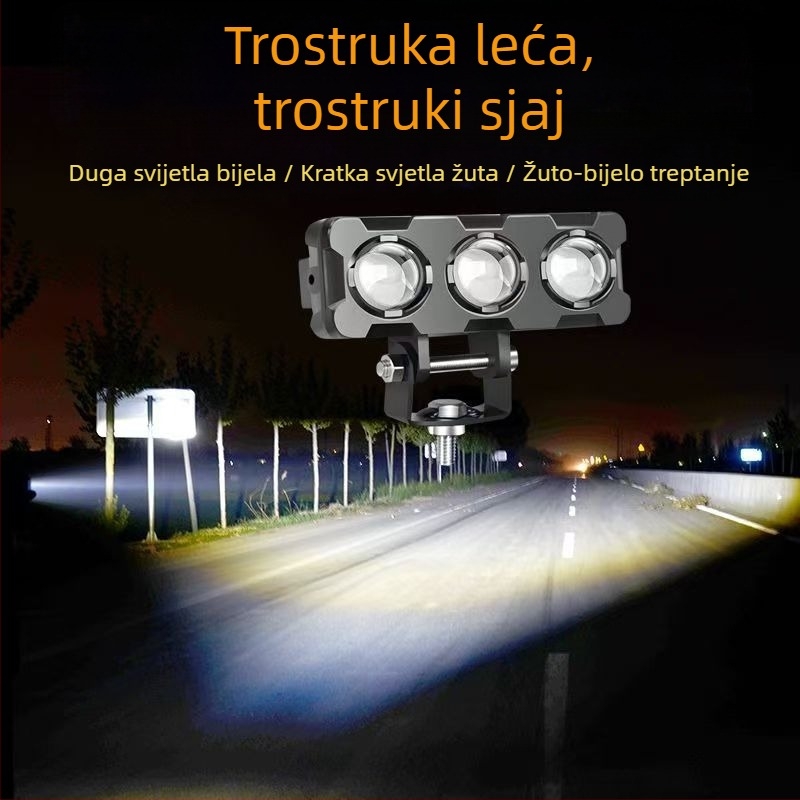 LED far za električna vozila – Model C26, kućište od livenog aluminija, širok napon 9–80V, 3A struja, izuzetno jasni LED reflektor