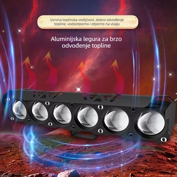 LED svjetlo za motocikl, super jaka svjetlost, leća od aluminijskog legura, vanjska montaža, model 8875