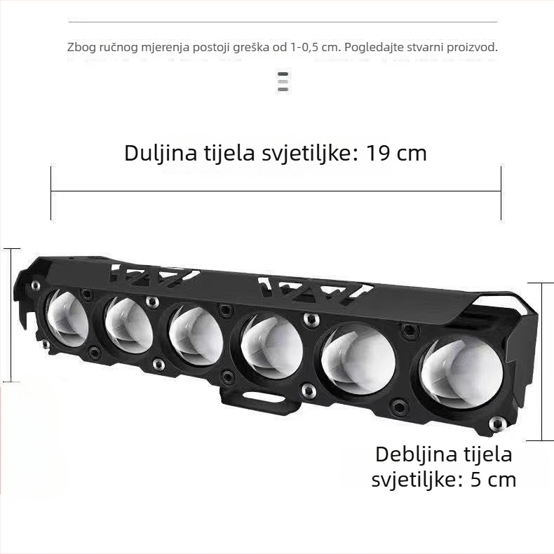 LED svjetlo za motocikl, super jaka svjetlost, leća od aluminijskog legura, vanjska montaža, model 8875