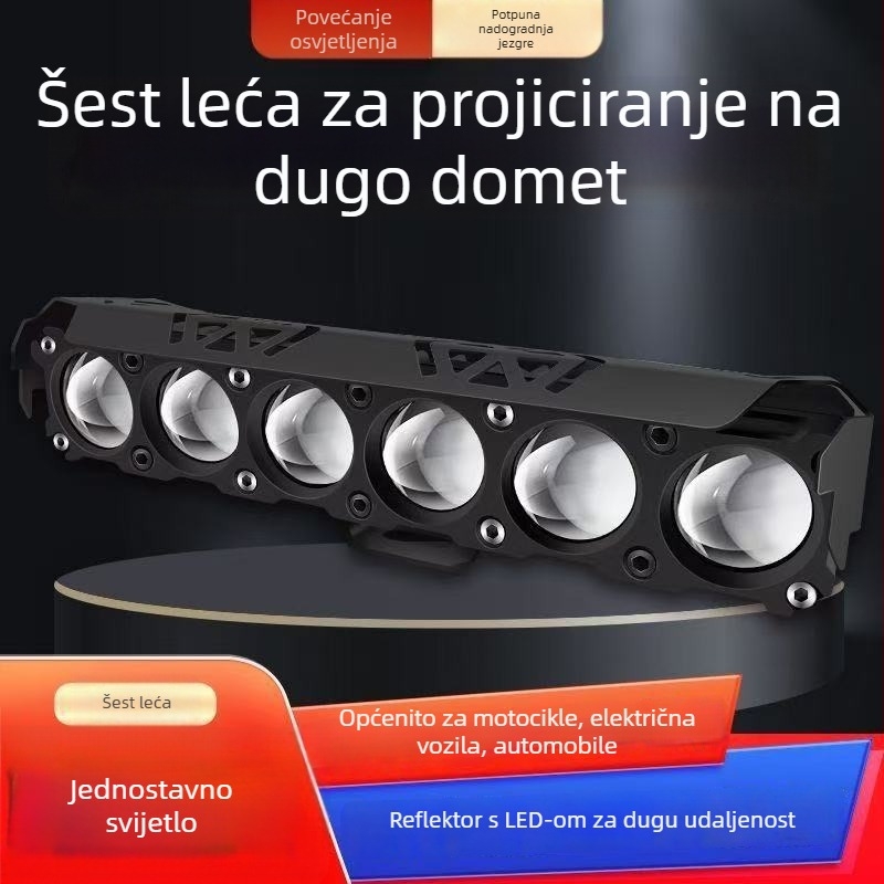 LED svjetlo za motocikl, super jaka svjetlost, leća od aluminijskog legura, vanjska montaža, model 8875