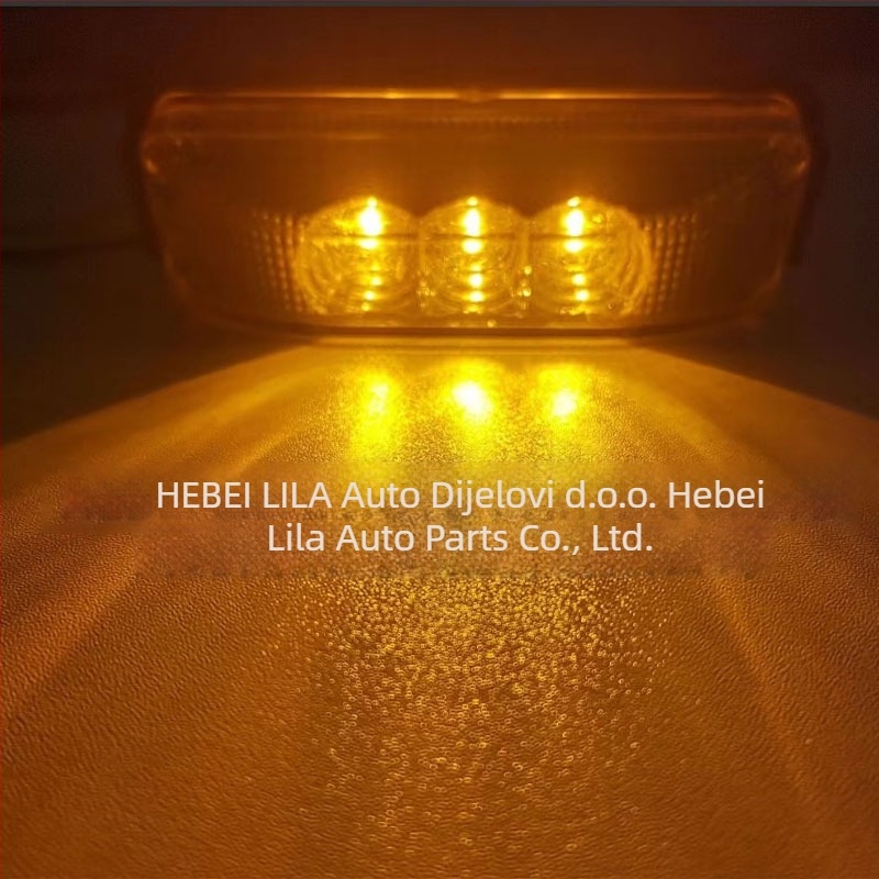 3LED trapezoidalno bočno svjetlo za kamione, prikolice i autobuse (12-24V, 0.6W, ABS PC, Model 3LED)