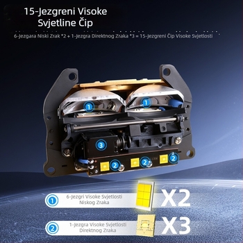 Prednje svjetlo s laserskim izvorom Gold Five-Eye 78W 12V 50.000 h