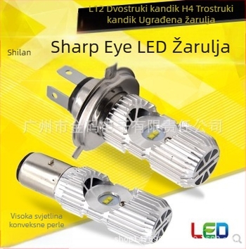 Motociklistička LED prednja žarulja H4 (10W, model L12, kompatibilna s motociklima i električnim biciklima)