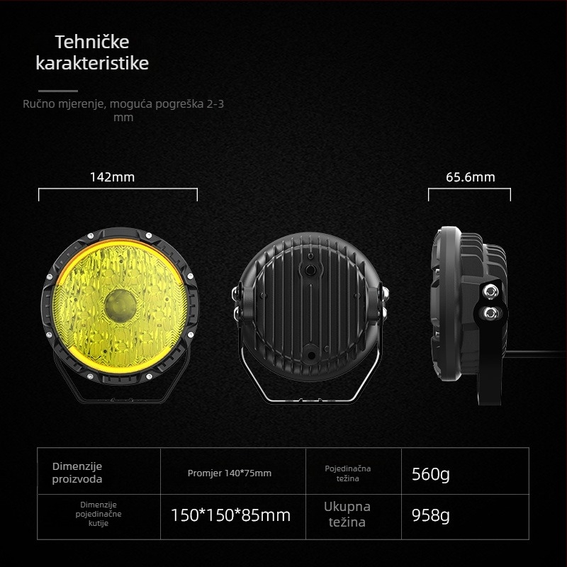 Northern lucky star LED spot svjetlo 50W od aluminijskog legura, GZ13CL, univerzalno off-road vozilo, Wrangler kompatibilan