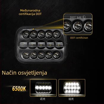 Chengguang LED prednja svjetla za Wrangler/JEEP s Osram LED, 95W, 12V, IP65, kućište od lijevanog aluminija