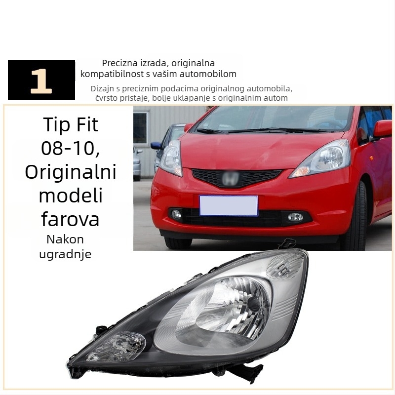 Polu-sklopni far Honda Fit II (2008-2010) | ABS, 55W, 12V, Model 33101-TG5