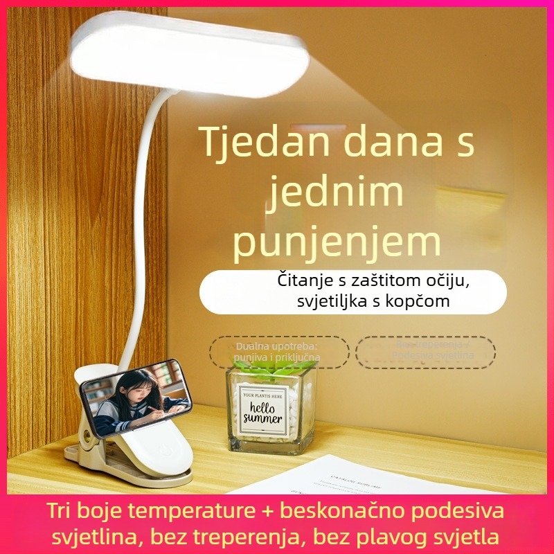 LED lampica za čitanje s klipsom uz noćni ormarić, dodirno upravljanje, napajanje, inteligentno upravljanje, CRI ≥90