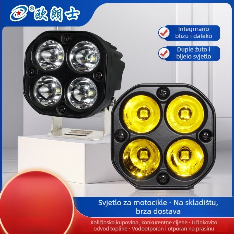 LED reflektor za automobile i motocikle, aluminijsko kućište, 40W, 4000LM, 9-30V