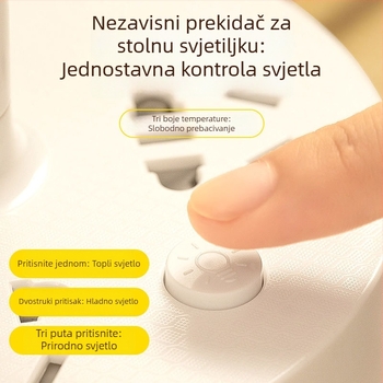 Stolna lampa s USB punjenjem, ugrađena baterija, svjetlo za zaštitu očiju, glasovno upravljanje, CRI ≥95, napon ≤36V