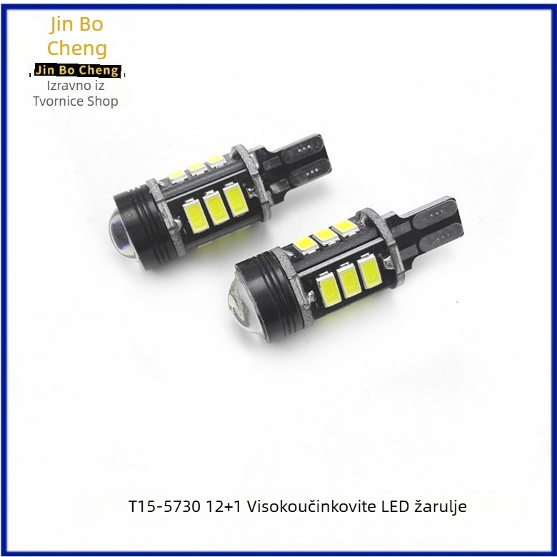 Auto LED svjetlo za vožnju unatrag, model T15, 12V, 12+1 LED, čipovi 5630/5730, univerzalna kompatibilnost