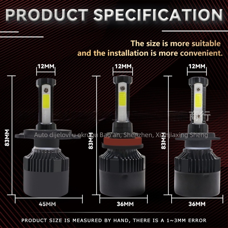 X7 auto LED svjetla, četverostruko osvjetljenje, integrirani visoki i niži snop, 25W 12V IP68 2500LM