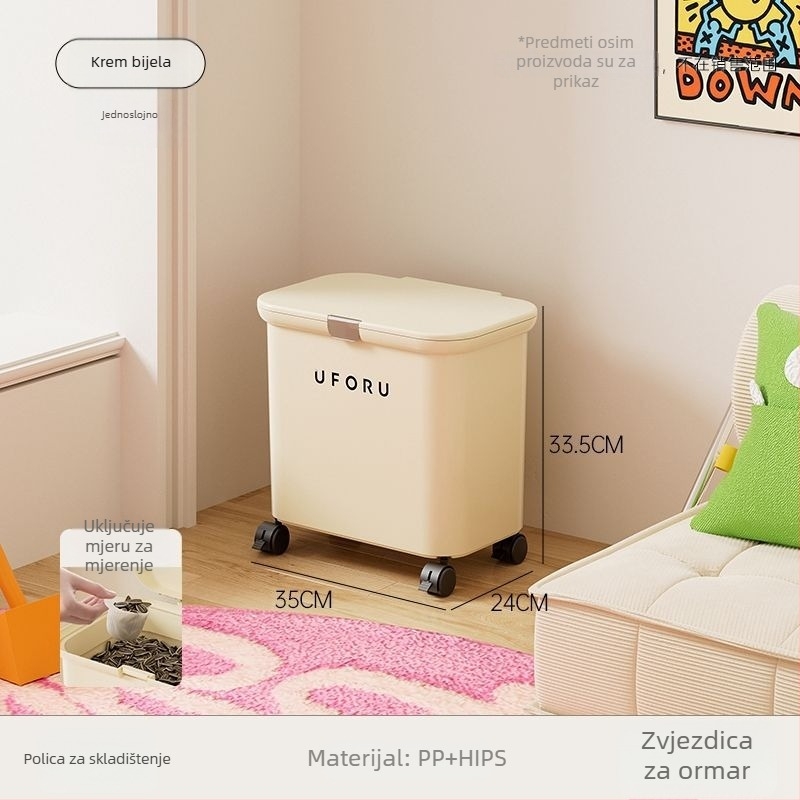 Spremnik za čuvanje hrane za mačke, zatvoren i vodootporan, vakuumska konstrukcija, materijal PP; Marka Unique; Kapacitet: Drugo; Uvoz: Ne; IP: Ne