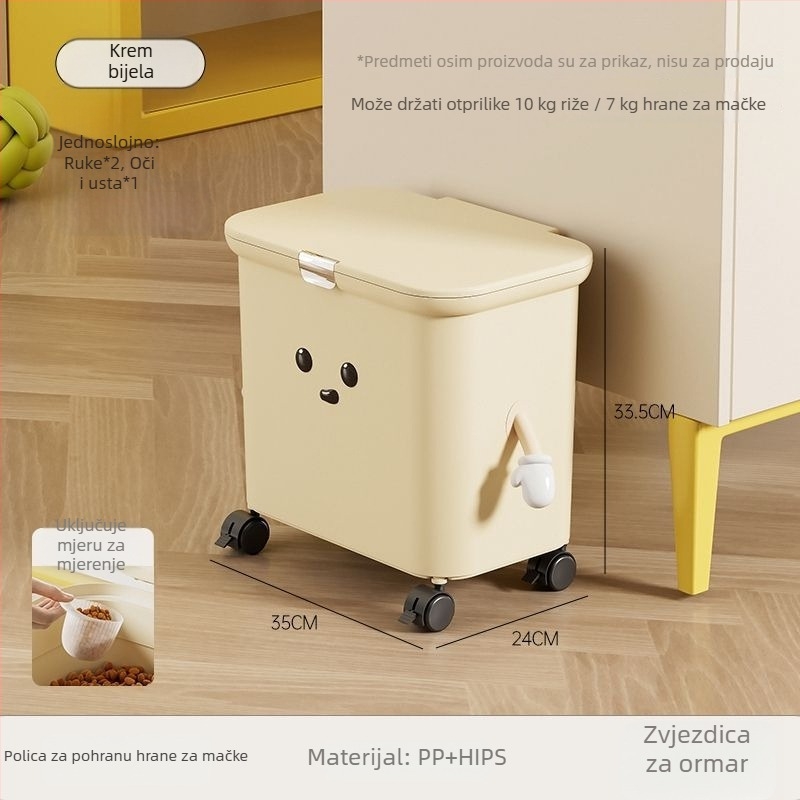 Spremnik za čuvanje hrane za mačke, zatvoren i vodootporan, vakuumska konstrukcija, materijal PP; Marka Unique; Kapacitet: Drugo; Uvoz: Ne; IP: Ne