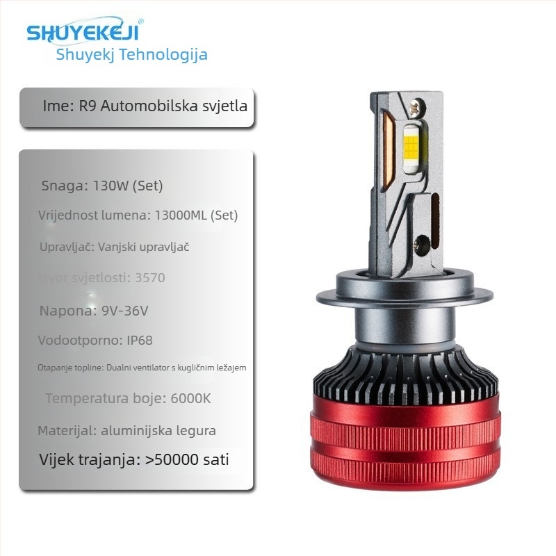 LED automobilska svjetla R9, 130W, 24V, 13 000 lm, IP68
