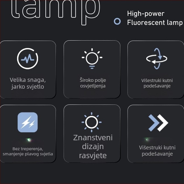 Lampa za stol za zaštitu očiju, sklopna, za čitanje, 220V, PVC sjenilo, CRI ≥95, nacionalna razina osvjetljenja AA, glasovno upravljanje