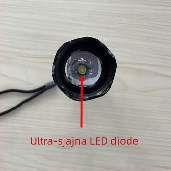 Prijenosna LED svjetiljka s ručnim pogonom, vodootporna, 5W, 100–240 lm, doseg 100–200 m