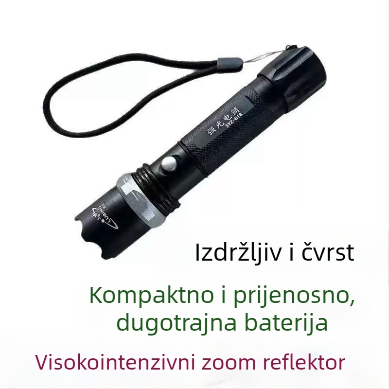 Prijenosna LED svjetiljka s ručnim pogonom, vodootporna, 5W, 100–240 lm, doseg 100–200 m