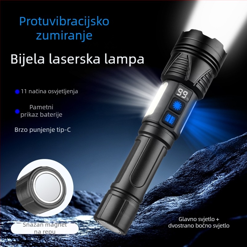 LED COB radna svjetiljka, ručno pokretanje, 1800mAh baterija, 10W, LED izvor, prenosna, nužne funkcije