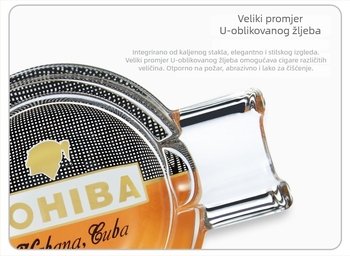 LUXFO stakleni pepelnjak za cigare - mini, 50 komada u pakiranju, bez logotipa, bez prilagodbe