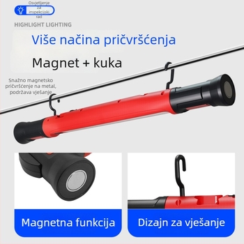 Poklopac motora s magnetskom COB LED radnom lampom i kukom, 1200 lm, 3.7V, 2700K–7000K, model S707