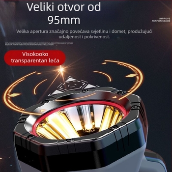 Punjava LED svjetiljka - ABS kućište, 4200mAh baterija, 5W, domet 500 m+, za kampiranje i patrolu
