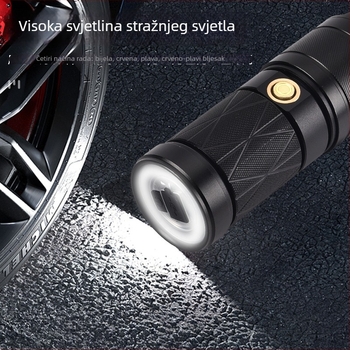 Visokoučinkovita LED svjetiljka sa zumom — vanjskom korištenju, dugi domet 200-500 m, 30W, 1500mAh, aluminijsko kućište