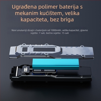 Taktička LED baterijska svjetiljka, ultra-tanka, Type-C brzo punjenje, domet 100–200 m