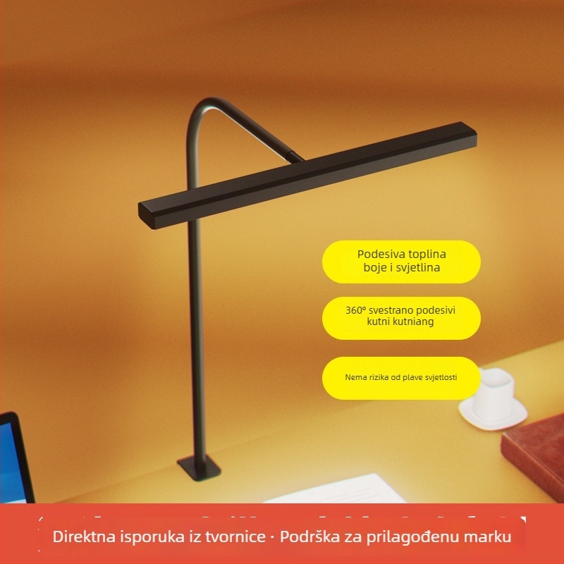 LED stolna lampa za čitanje s zaštitom očiju, USB napajanje 5V, CRI ≥95, abažur od ABS+PC+željezo