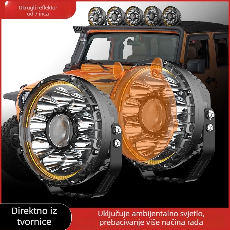 Kružni LED reflektor za terenska vozila, 60W, 12-80V, 5000 lm, aluminijsko kućište, model Gz16cl