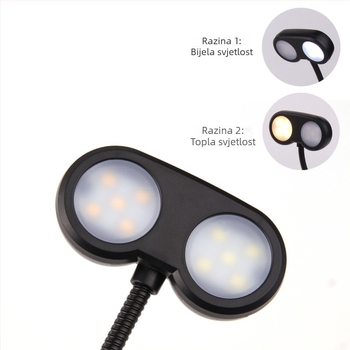 LED stolna lampica s klipom za čitanje i učenje – USB napajanje, zaštita očiju, moderni minimalistički dizajn, učna svjetlost